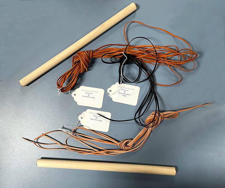 Leather Braiding Kits - button and knots with tools